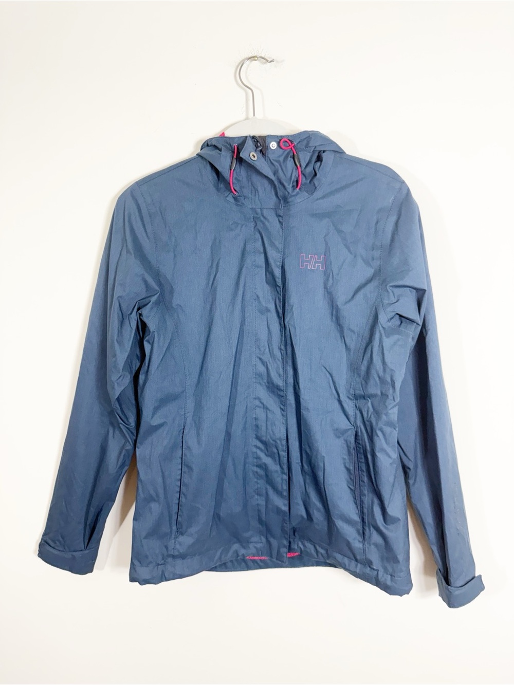 Helly Hansen Seven J Rain Jacket Navy Blue Pink Small - Picture 2 of 7